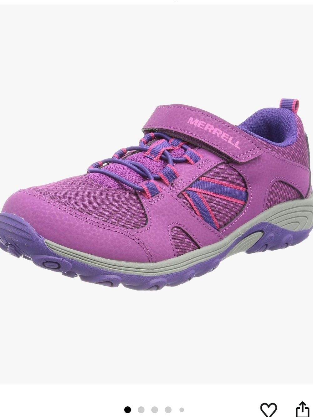 Merrell Kids Purple and Pink Outback Low Sneaker Size 12 Toddler